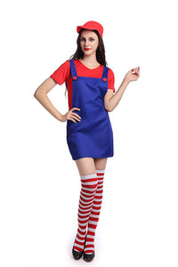 Womens Super Mario Luigi Dress Up Costume  SA-BLL15452-1 Sexy Costumes and Uniforms & Others by Sexy Affordable Clothing