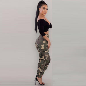 Camouflage Multi-pocket Slim Pants #Camo #Slim SA-BLL700-2 Women's Clothes and Pants and Shorts by Sexy Affordable Clothing