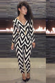 Black&White Zig Zag Jumpsuit  SA-BLL55113 Women's Clothes and Jumpsuits & Rompers by Sexy Affordable Clothing