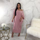 Solid Color Loose Maxi Dress #Round Neck #Half Sleeve SA-BLL51473-1 Fashion Dresses and Maxi Dresses by Sexy Affordable Clothing