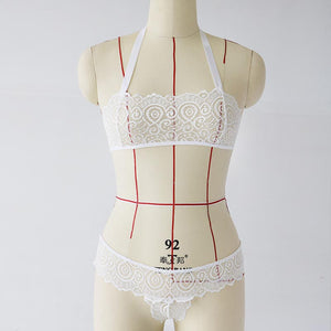 Sexy White Delicate Sheer Lace Lingerie Set #White #Two Piece SA-BLL3056 Out Of Stock by Sexy Affordable Clothing