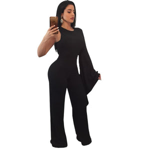 One Shoulder Plain Jumpsuit #One Shoulder SA-BLL55387-3 Women's Clothes and Jumpsuits & Rompers by Sexy Affordable Clothing