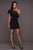 Black Single Ruffle Shoulder Mini Dress  SA-BLL28133-1 Fashion Dresses and Mini Dresses by Sexy Affordable Clothing