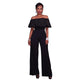 Clarisse Black Embroidery Ruffle Top Strapless Jumpsuit #Black #Jumpsuits SA-BLL55346-2 Women's Clothes and Jumpsuits & Rompers by Sexy Affordable Clothing