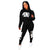 Explosive Casual Self-Cultivation Sexy Printing Campaign Two-Piece #Black #Two Piece SA-BLL27791-3 Sexy Clubwear and Pant Sets by Sexy Affordable Clothing