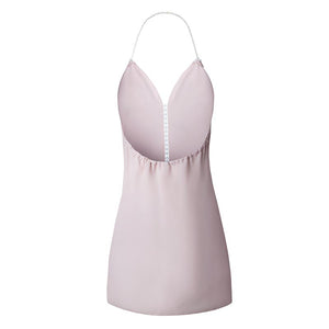 Low Cut Irregular Strappy Tank Top #Pink #Top SA-BLL591 Women's Clothes and Blouses & Tops by Sexy Affordable Clothing