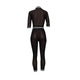 Black Sexy See-through Patchwork Two-piece Pants Set #Mesh #Two Piece #See-Through SA-BLL282780 Sexy Clubwear and Pant Sets by Sexy Affordable Clothing