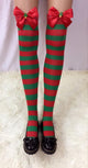 Striped Stockings With Red Bows and Christmas Tree #Stocking SA-BLL9058-1 Leg Wear and Stockings and Pantyhose and Stockings by Sexy Affordable Clothing