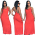 Spaghetti Strap Pocket Backless Beachwear Casual Maxi Dress #Backless #Straps #Pockets