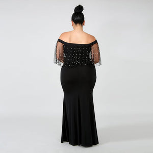 Off Shoulder Black Beaded Evening Dress #Off Shoulder #Beaded #Mermaid SA-BLL51442 Fashion Dresses and Evening Dress by Sexy Affordable Clothing