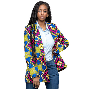 African Print Long Blazer #Cardigan #Printed #Turndown Collar SA-BLL688-3 Women's Clothes and Blouses & Tops by Sexy Affordable Clothing