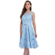 Charm Women Fashion Floral Embroidered Party Dress #Blue SA-BLL36200 Fashion Dresses and Skater & Vintage Dresses by Sexy Affordable Clothing