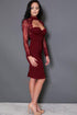 The Case of Lace Dress - Burgundy #Long Sleeve