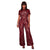 Gizi Red Lace Nude Illusion Jumpsuit #Jumpsuit #Red SA-BLL55376-2 Women's Clothes and Jumpsuits & Rompers by Sexy Affordable Clothing