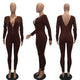 Womens Zipper Bodycon Clubwear Casual Party 2 Ways Wear #Long Sleeves #V-Neck #Zipper SA-BLL55127-5 Women's Clothes and Jumpsuits & Rompers by Sexy Affordable Clothing