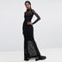 Allover Lace Fishtail Evening Dress #Maxi Dress #Black #Evening Dress