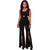 Nikka Black Cut Out Slit Legs Jumpsuit #Jumpsuit #Black SA-BLL55366-2 Women's Clothes and Jumpsuits & Rompers by Sexy Affordable Clothing