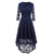 Temperament V-collar Lace Dress #Blue #Evening Dress SA-BLL36043 Fashion Dresses and Midi Dress by Sexy Affordable Clothing