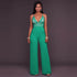 Maybel Green Bell Bottom Legs Black Jumpsuit #Jumpsuit