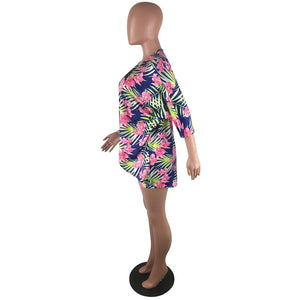 Dorian Printed Long Sleeve Two-pieces Shorts Set #Long Sleeve #Two Piece #Printed SA-BLL282704 Sexy Clubwear and Pant Sets by Sexy Affordable Clothing