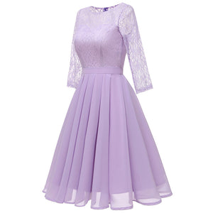 Lace Sleeve Chiffon Swing Wedding Dress #Lace #Long Sleeve #Bridesmaid SA-BLL36273-3 Fashion Dresses and Evening Dress by Sexy Affordable Clothing