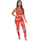 Printing Slim Casual Two-piece Set #Two Pieces #Zipper #Print SA-BLL282572-2 Sexy Clubwear and Pant Sets by Sexy Affordable Clothing