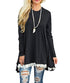 Women's Casual Lace Long Sleeve Tunic Top T-Shirt Blouse